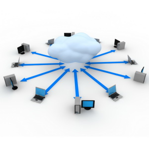 Image of  Cloud Computing Concept in 3D style